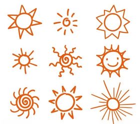 矢量卡通太阳