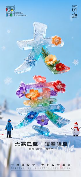 大寒节气海报