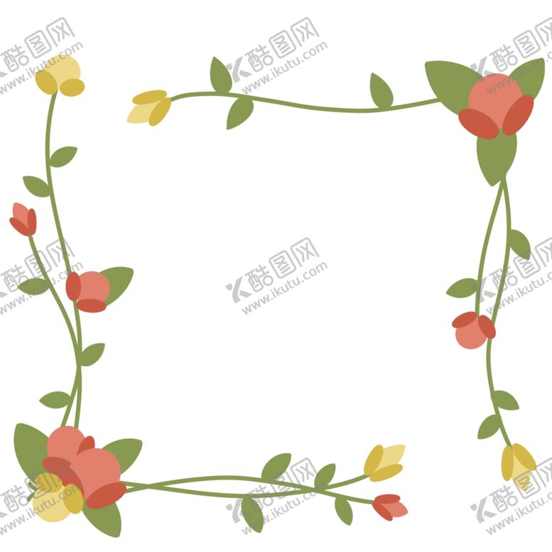 编号：59924210290545148128【酷图网】源文件下载-春天藤蔓花朵边框
