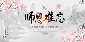 不忘师恩谢师礼谢师宴海报展板