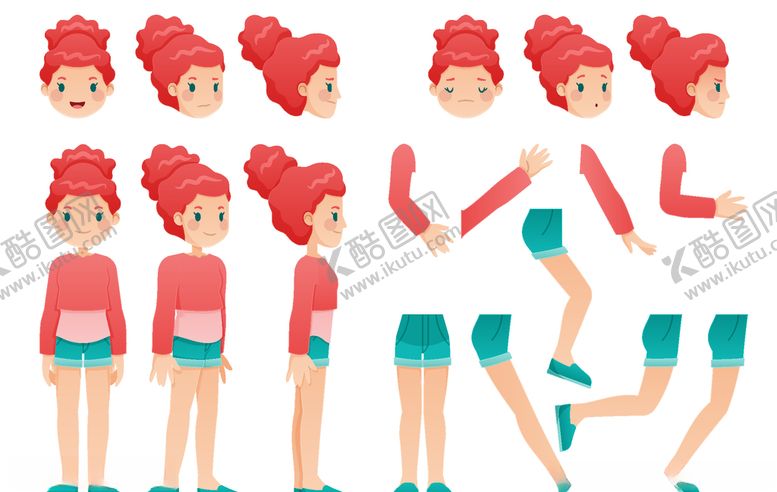 编号：35168310161923155725【酷图网】源文件下载-人物动作拆分