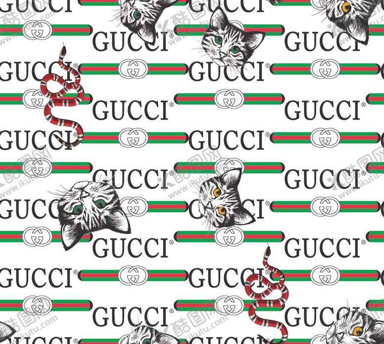 编号：71698909231224166432【酷图网】源文件下载-大牌古驰英文字母数码印花