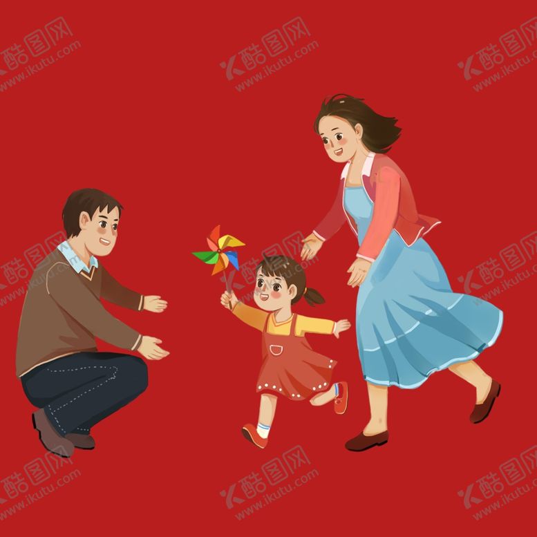 编号：59155202191553582932【酷图网】源文件下载-幸福家庭人物