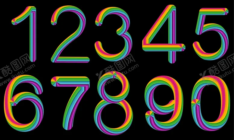 编号：38881701250444525667【酷图网】源文件下载-糖果数字