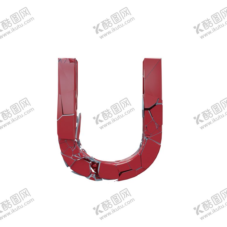 编号：41856710310752339382【酷图网】源文件下载-3D破碎立体字母