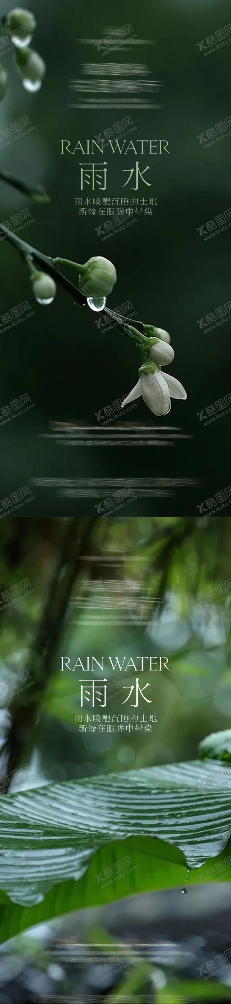 编号：72203702152201433046【酷图网】源文件下载-二十四节气雨水海报