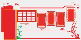 文化墙党建画党建专栏党党建长廊
