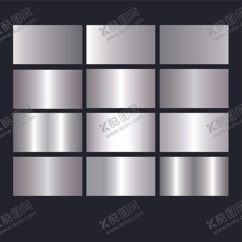 编号：75388409270852468424【酷图网】源文件下载-银色渐变色卡