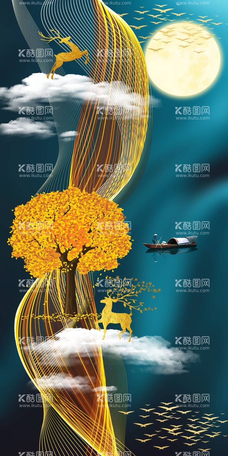 编号：21970312060410216731【酷图网】源文件下载-新中式玄关