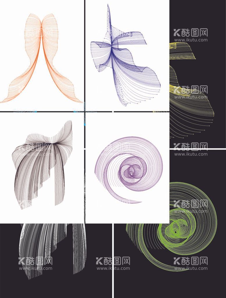 编号：66902912042002153935【酷图网】源文件下载-科技线抽像梦幻线条