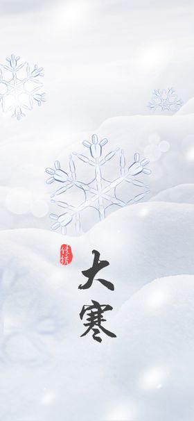 大寒传统节气海报