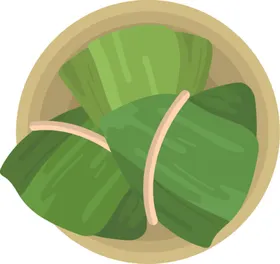 粽子节庆食物糯米叶