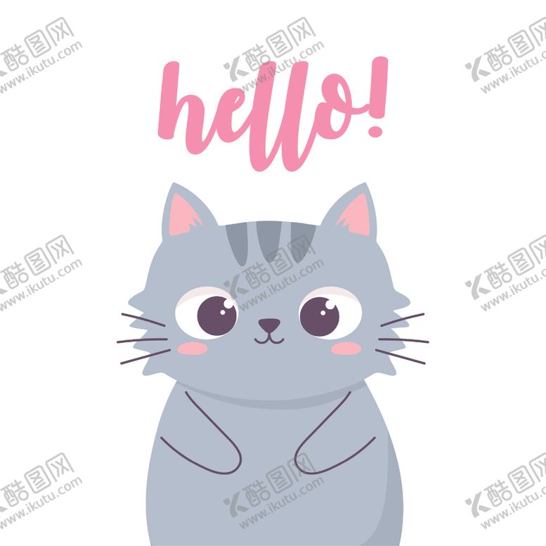 编号：81894804181112094742【酷图网】源文件下载-手绘淡彩猫