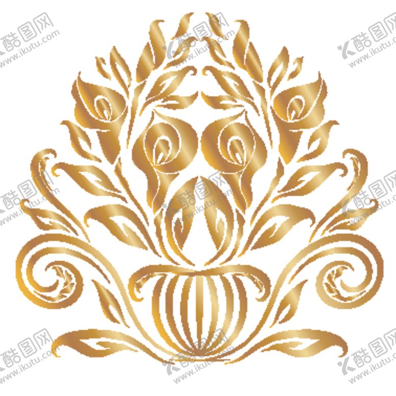 编号：57435209291612443089【酷图网】源文件下载-创意金色花纹图案设计