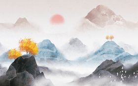 中国风水墨山水画