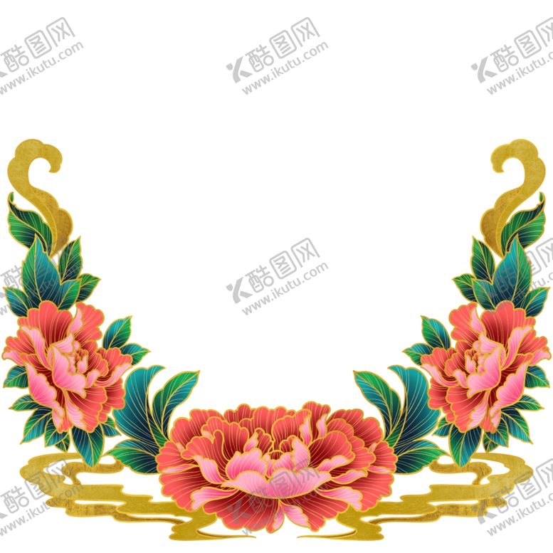 编号：53910311300307188243【酷图网】源文件下载-国潮凤凰牡丹