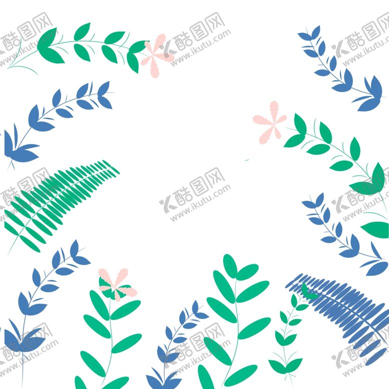编号：43821806251350353890【酷图网】源文件下载-花草手绘卡通装饰素材