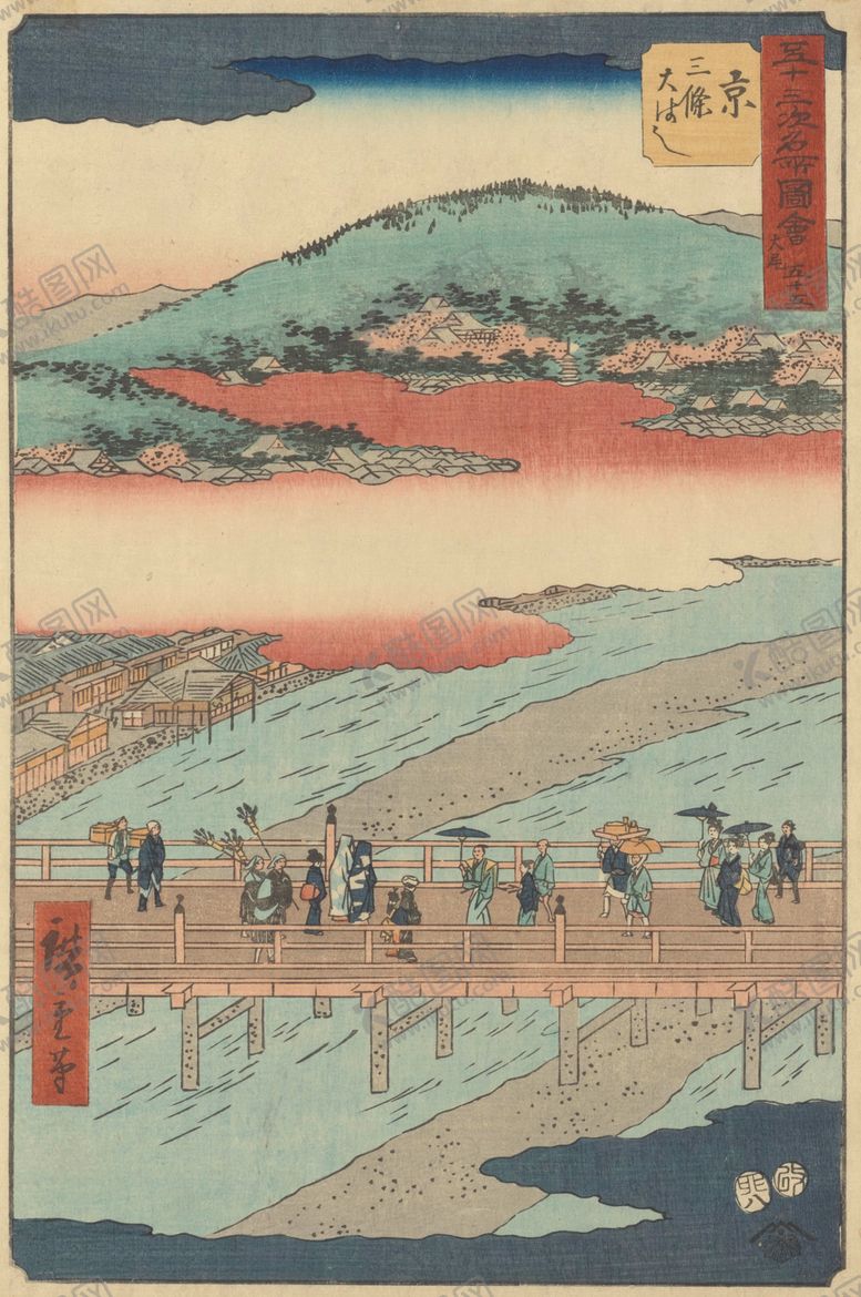 编号：30001709202310369569【酷图网】源文件下载-日本街景风景浮世绘