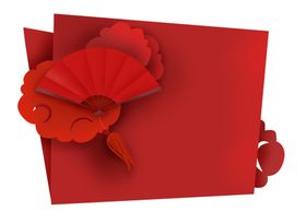 中国风边框金色中国红
