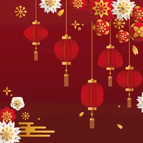 灯笼素材节日装饰节气元元旦元