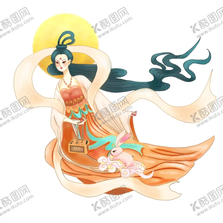 编号：50500006162145522637【酷图网】源文件下载-中秋嫦娥奔月玉兔
