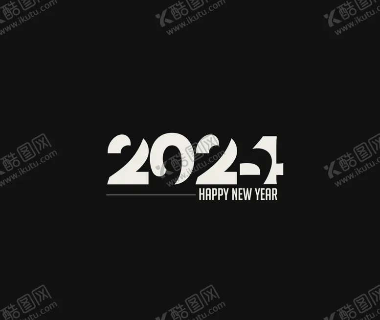 编号：85122212111457431053【酷图网】源文件下载-2024新年创意字体设计