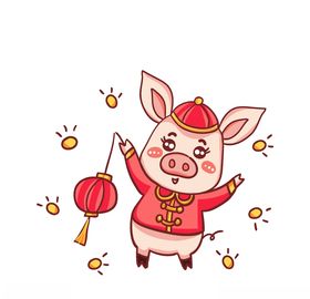 卡通猪喜庆猪
