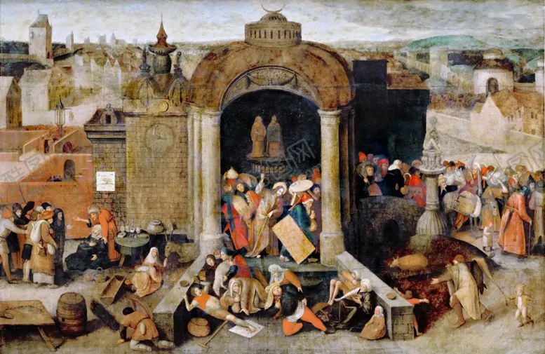 编号：22003906300603064547【酷图网】源文件下载-人物场景油画