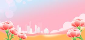 粉色花卉背景