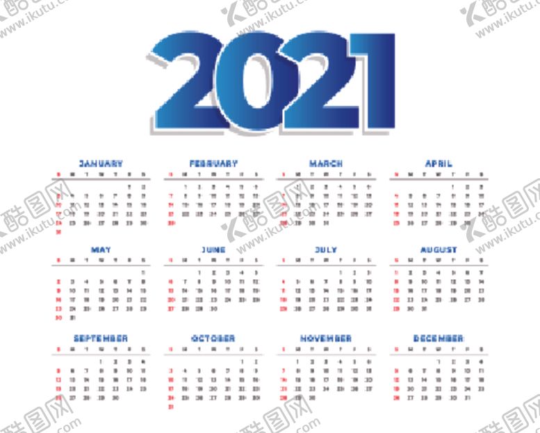 编号：38748905080138597318【酷图网】源文件下载-2021新年挂历台历日历