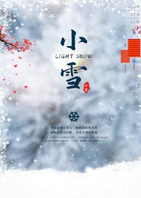 小雪节气海报日24冬季