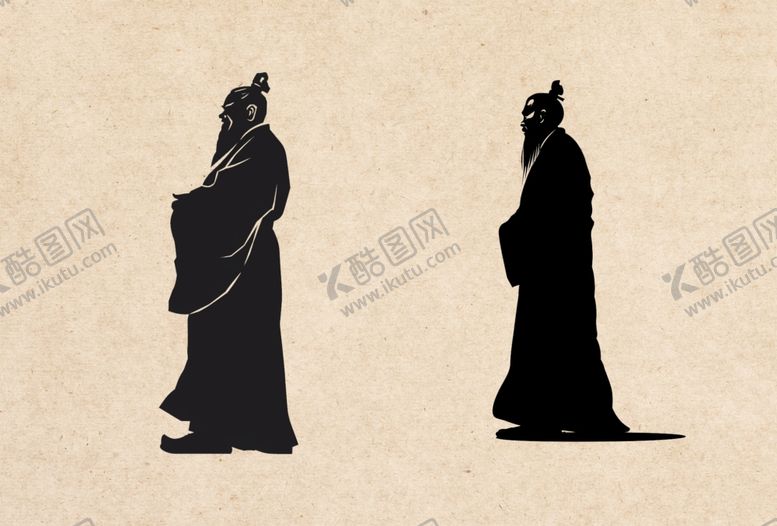 编号：71449501301409145720【酷图网】源文件下载-古典人物剪影