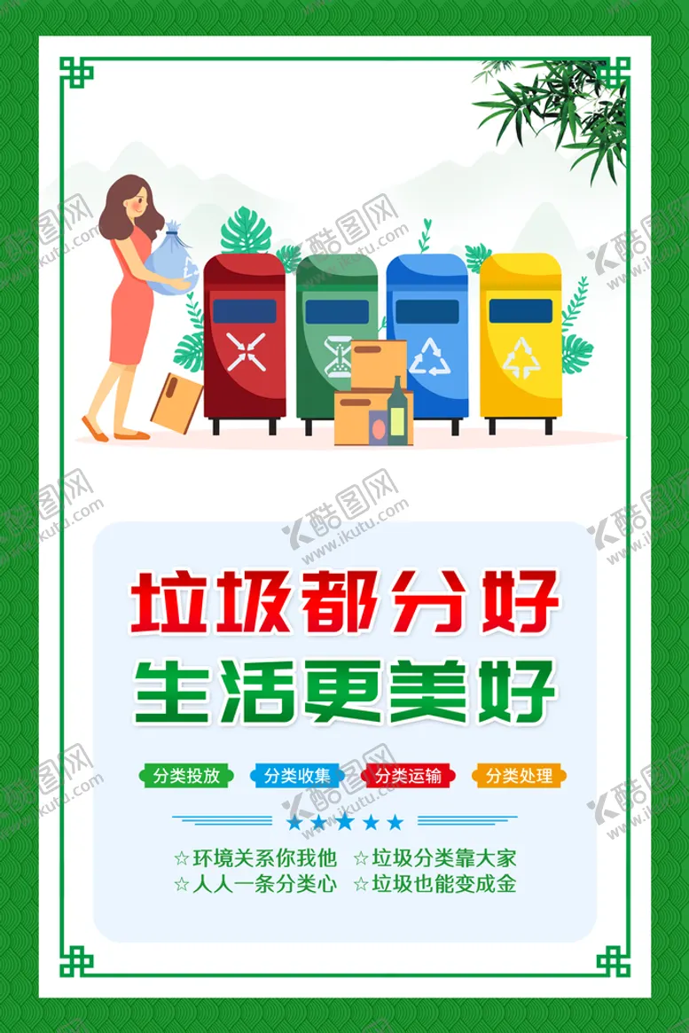 编号：95126310070507165702【酷图网】源文件下载-垃圾都分好