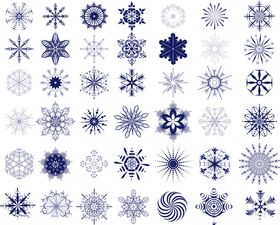 多样雪花图案设计素材