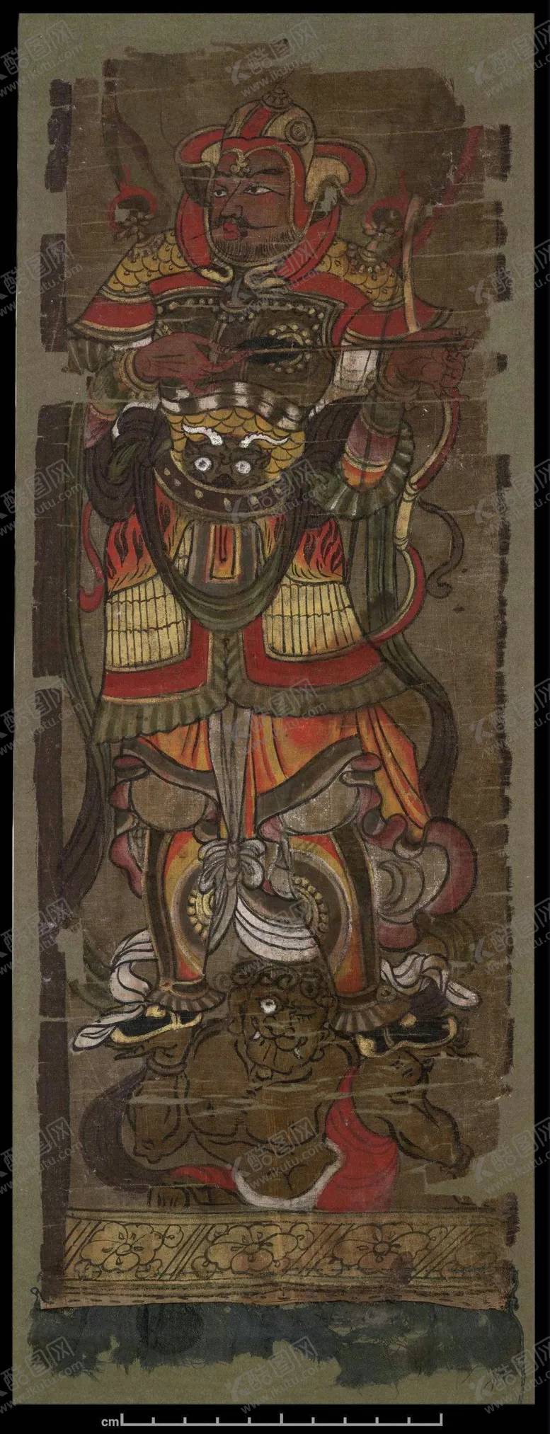 敦煌风格绘画图案古传说人物壁