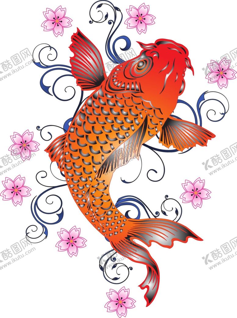 编号：38358110100314598602【酷图网】源文件下载-鱼类绘画