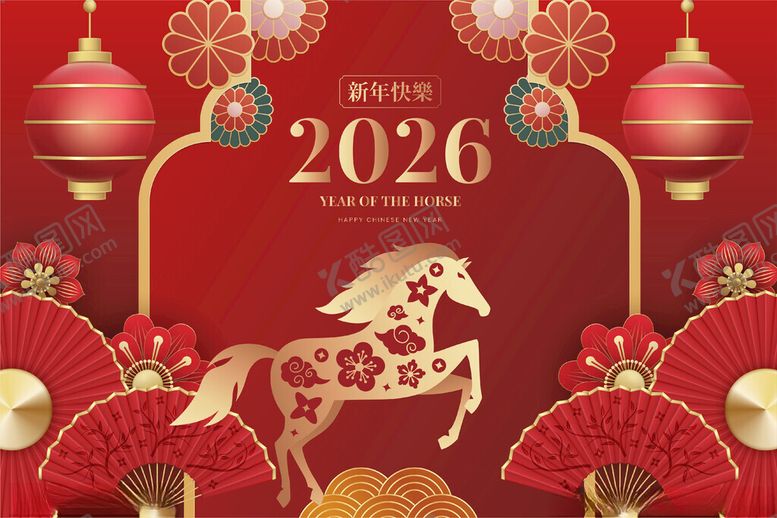 编号：34184304052053437620【酷图网】源文件下载-马年海报