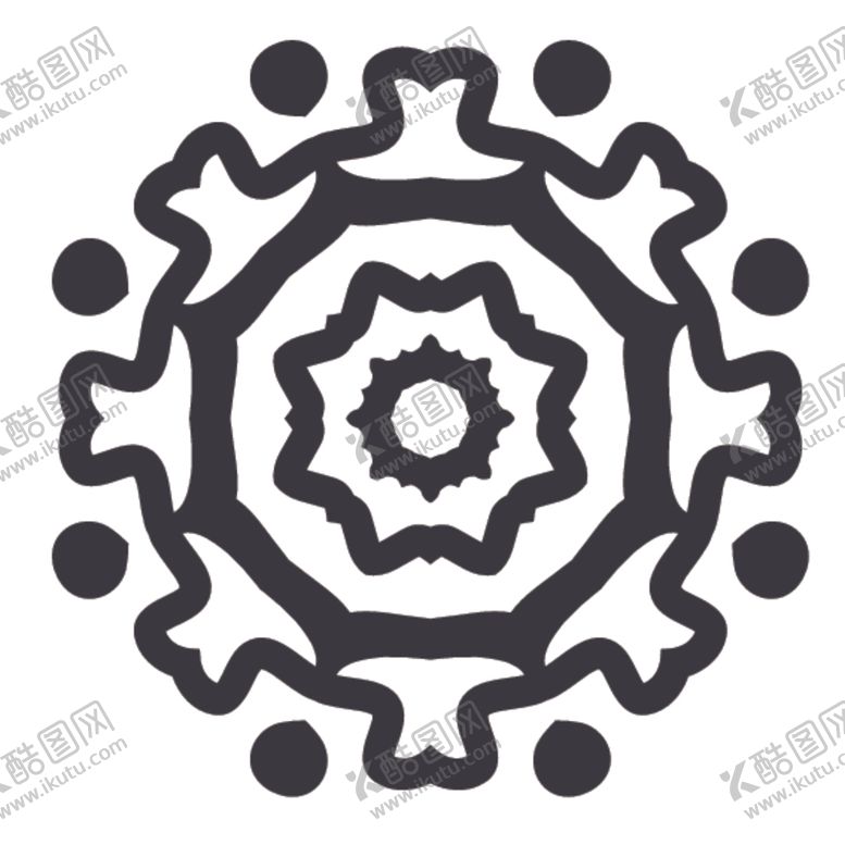 编号：12703310260414128511【酷图网】源文件下载-黑白简约花纹图案设计