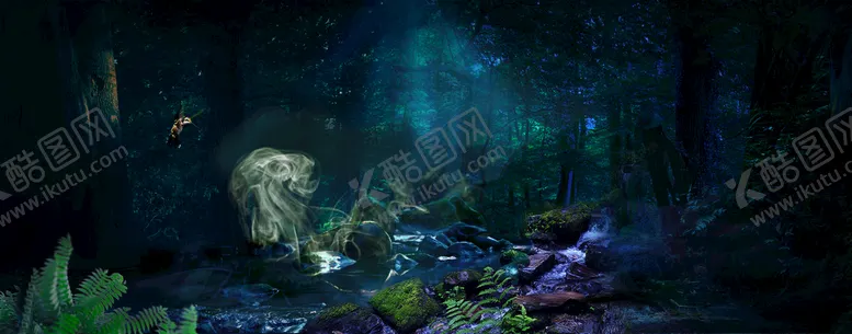 编号：02718909142142555713【酷图网】源文件下载-童话森林 梦幻森林背景