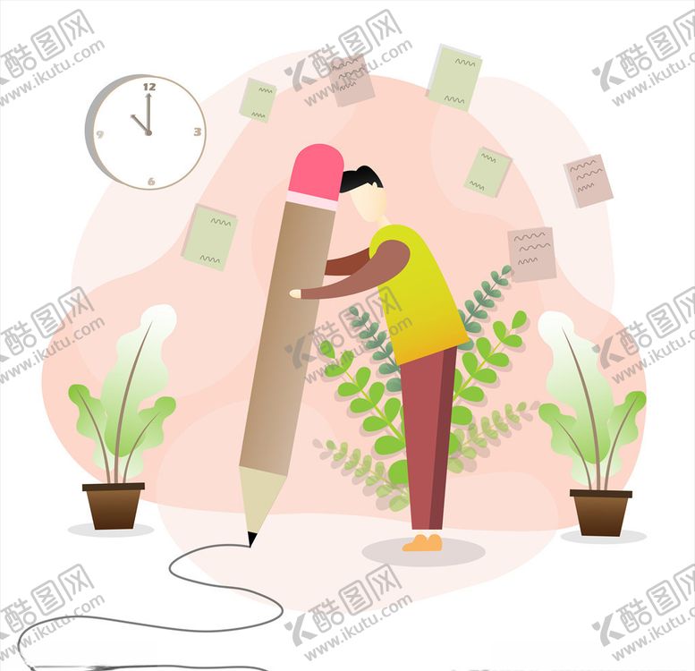 编号：11074310230157404934【酷图网】源文件下载-生活人物插画