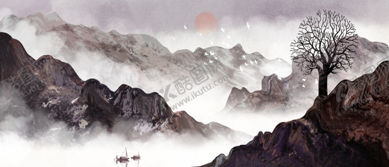 编号：89741402122207242406【酷图网】源文件下载-水墨山水画