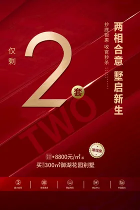 倒计时海报周年庆促销最后2天距离间