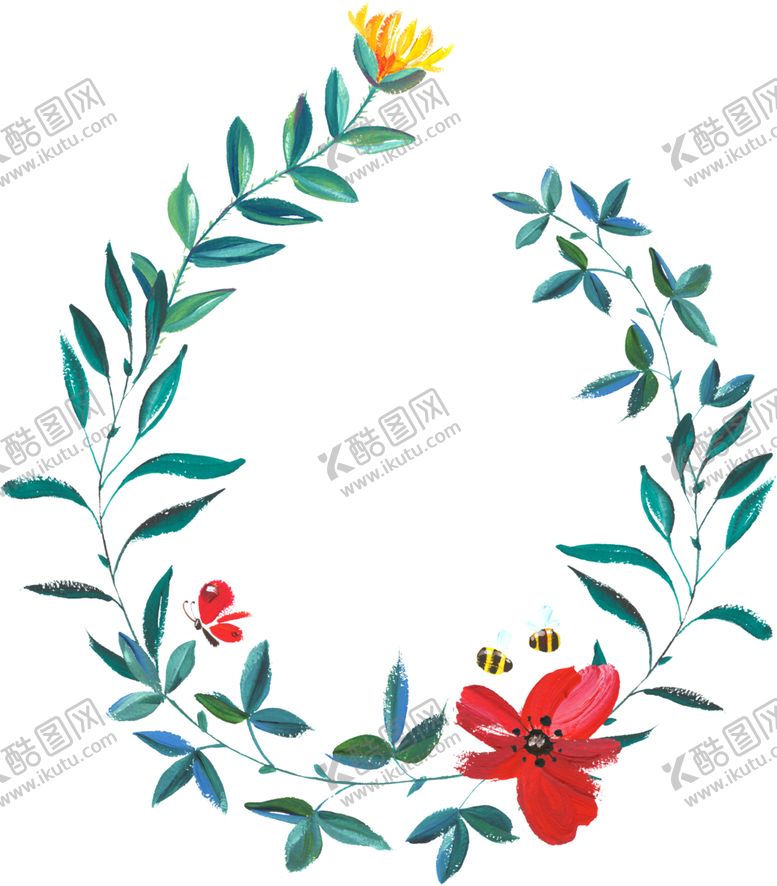 编号：82031605031649357619【酷图网】源文件下载-水彩手绘花卉花朵植物