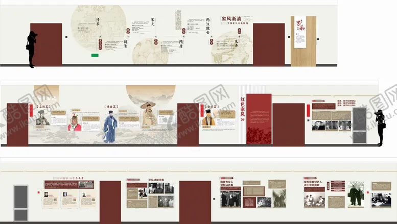 编号：80681305221959412837【酷图网】源文件下载-家风长廊文化墙背景板