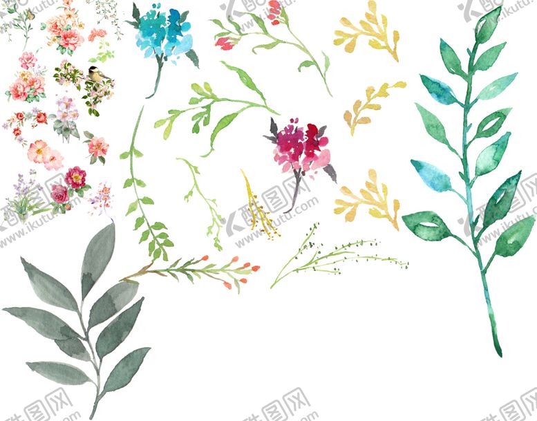 编号：27585609242140054439【酷图网】源文件下载-手绘花玫瑰花大牌花乱花