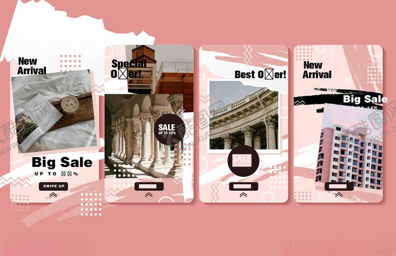 编号：23926809271716582060【酷图网】源文件下载-多样建筑风格海报展示