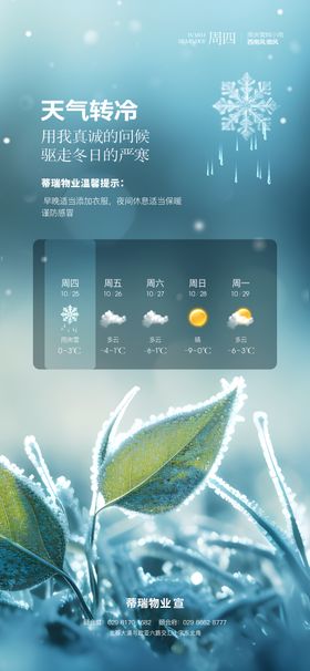 下雪天气预报海报