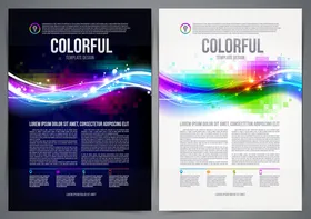 多彩动感宣传册设计模板