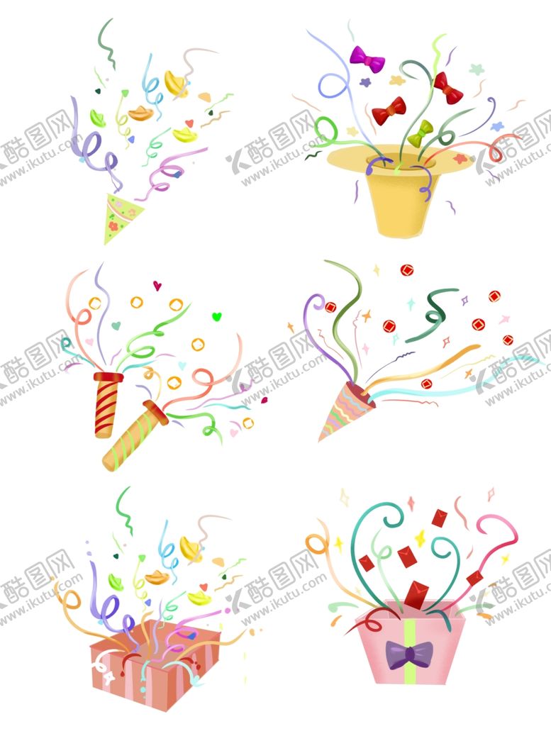 编号：69353106270647261136【酷图网】源文件下载-飘带彩带喜庆彩色祝贺缤纷飘带图