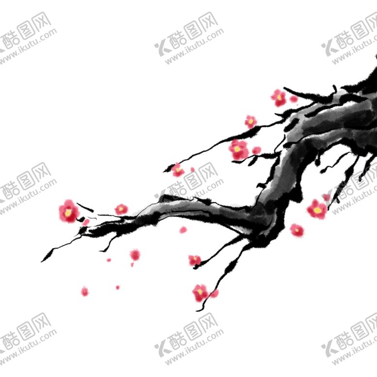 编号：77758405051055504084【酷图网】源文件下载-中国风水墨梅